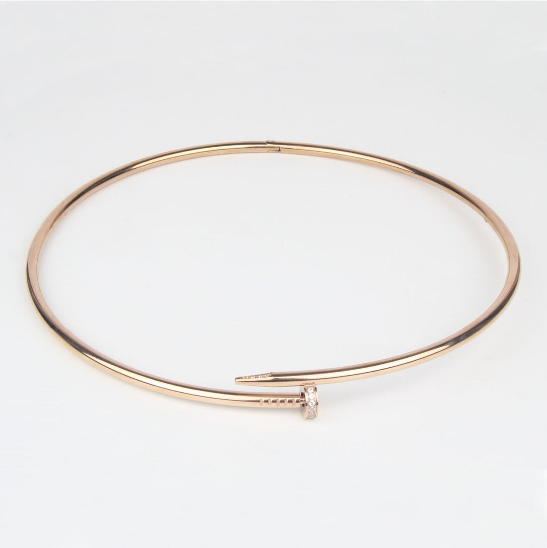 Collar Tipo Clavo Rosa Gold