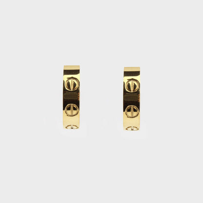 Aretes Tipo Lov Gold